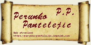 Perunko Pantelejić vizit kartica